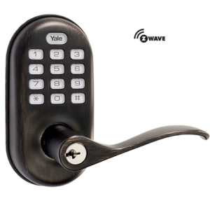Yale YRL210ZW0BP Z-Wave Push Button Lever Lock