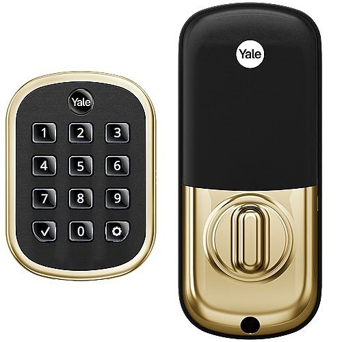 Yale YRD136-ZW2-P05 Pro SL Push-Button Keypad Key-Free Deadbolt with Z-Wave Plus, Polished Brass