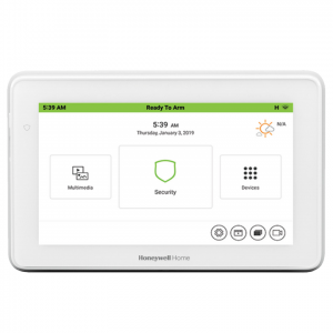 The Honeywell Home TUXEDOW 7" Tuxedo Touch® Security and Smart Controller is an innovative color touchscreen keypad with smart control that allows users to control