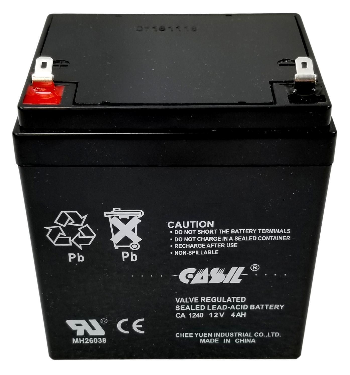 CASIL CA-1240 12V 4AH Rechargeable Sealed Lead Acid Alarm Battery