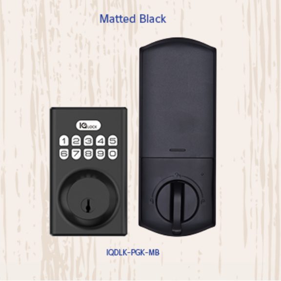 Qolsys IQ Lock IQDLK-PGK-MB PowerG Door Lock with Matte Black